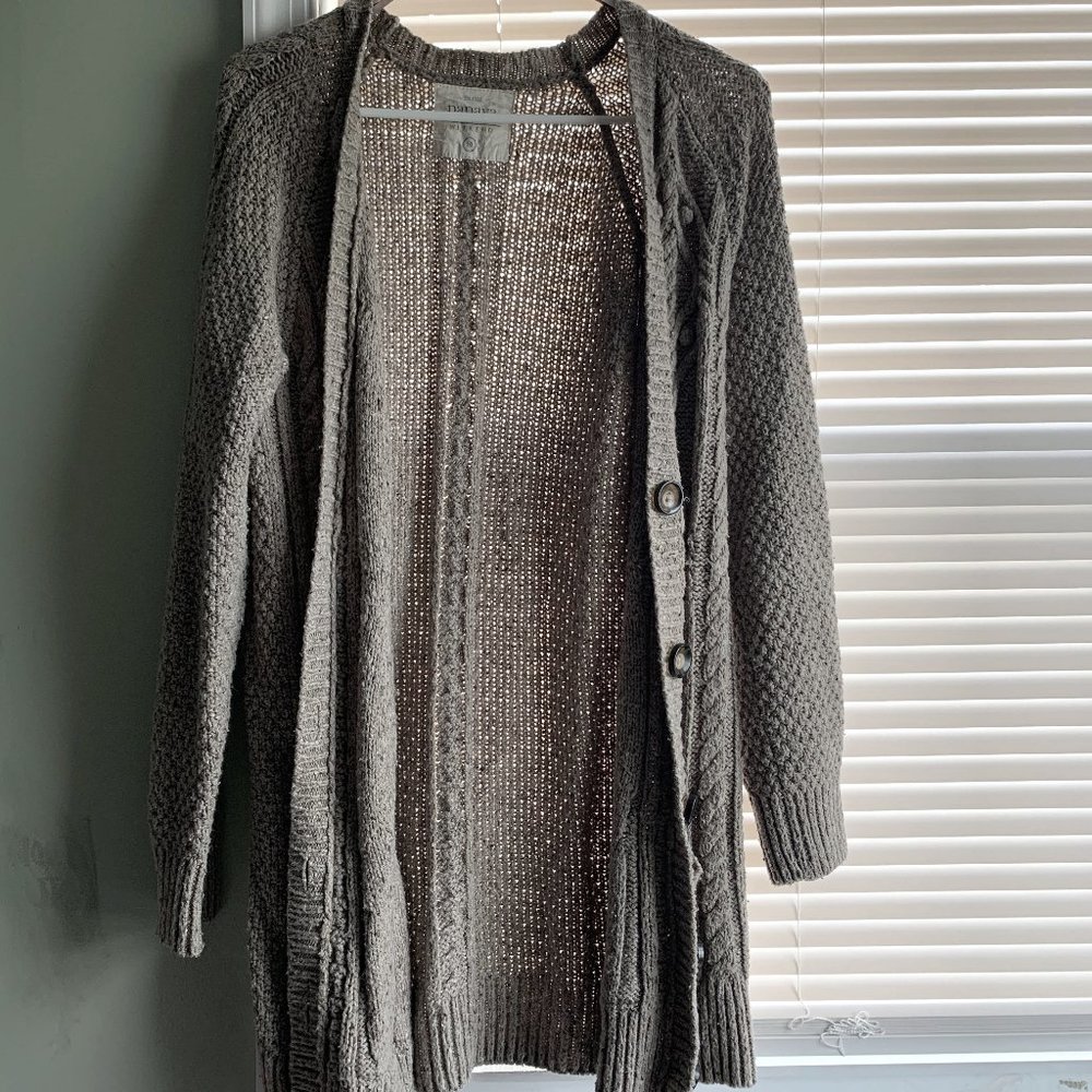 Long Knitted Cardigan - brown, Payaya